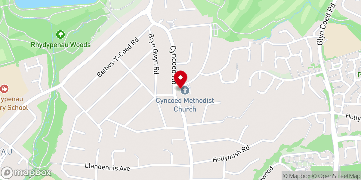 Map showing location of Immanuel Mar Thoma Church, Cardiff