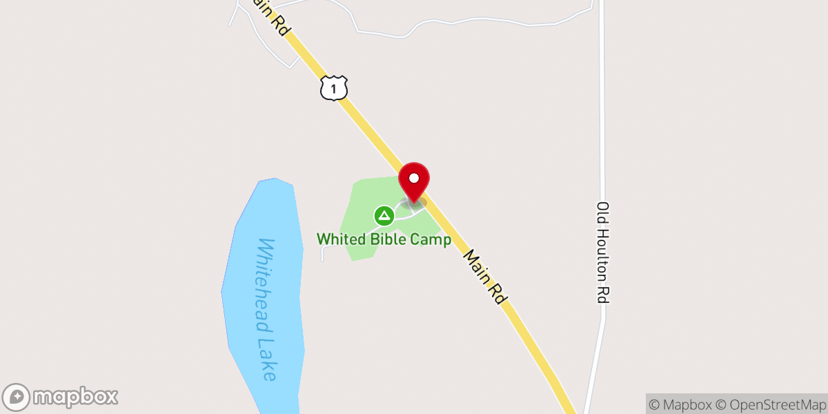 Map showing location of Whited Bible Camp