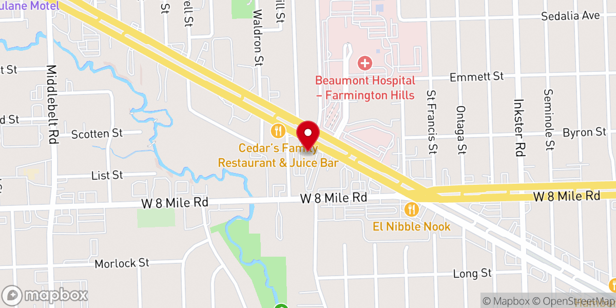 Map showing location of Greater Seth Temple Sanctuary of Praise C.O.G.I.C