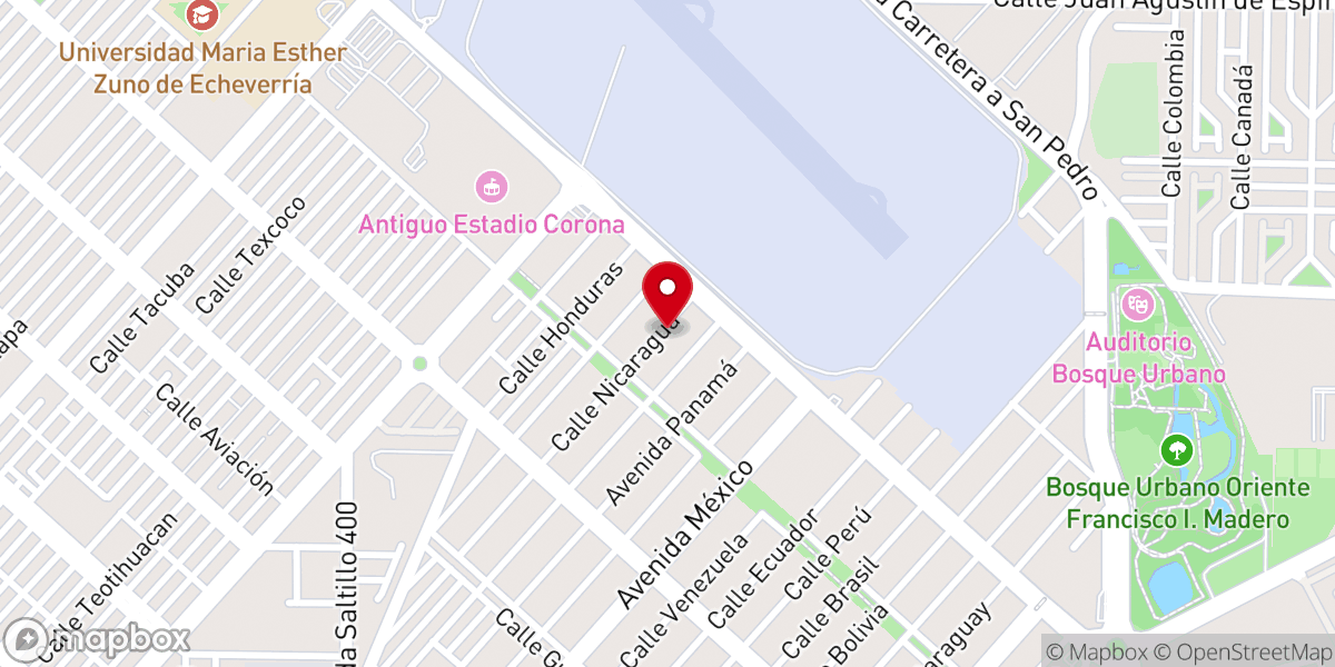 Map showing location of Iglesia cristiana casa de oración