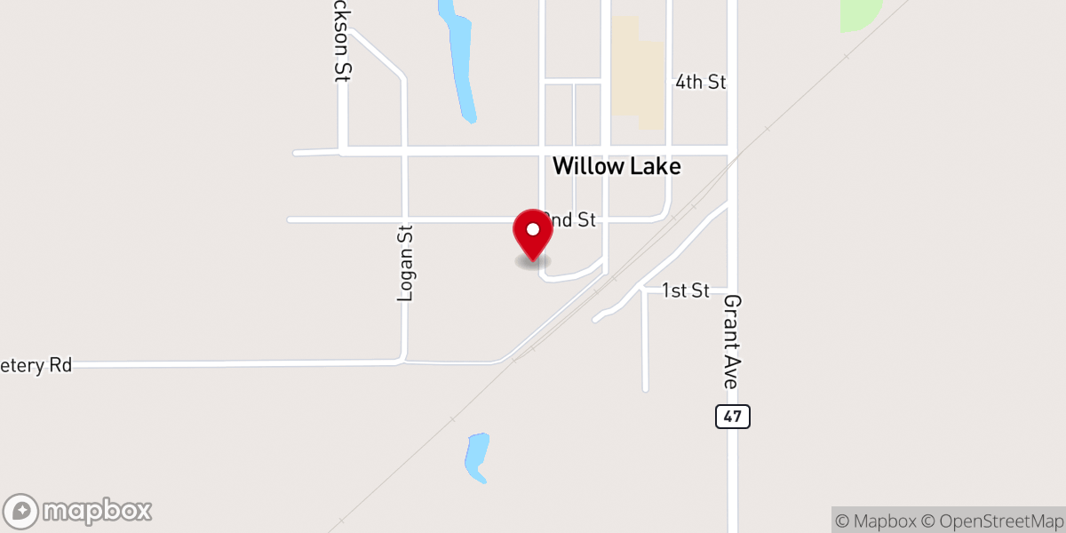 Map showing location of Lake Gospel Church Presbyterian/UCC