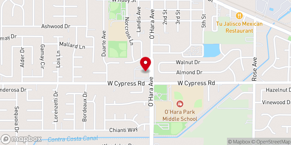 Map showing location of St. Anthony's Catholic Church