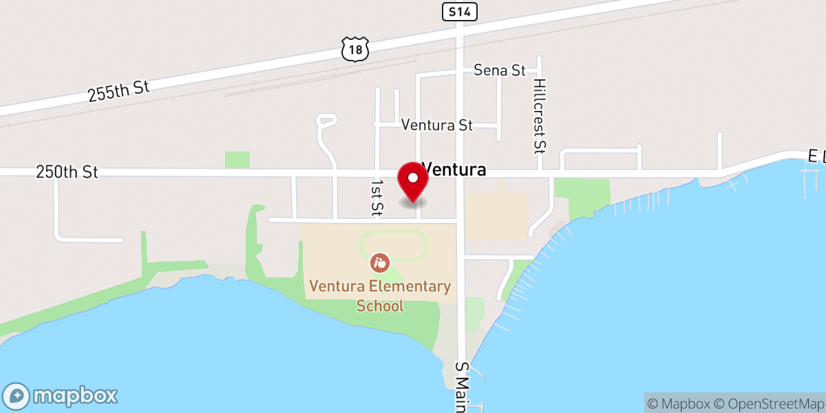 Map showing location of United Methodist Church