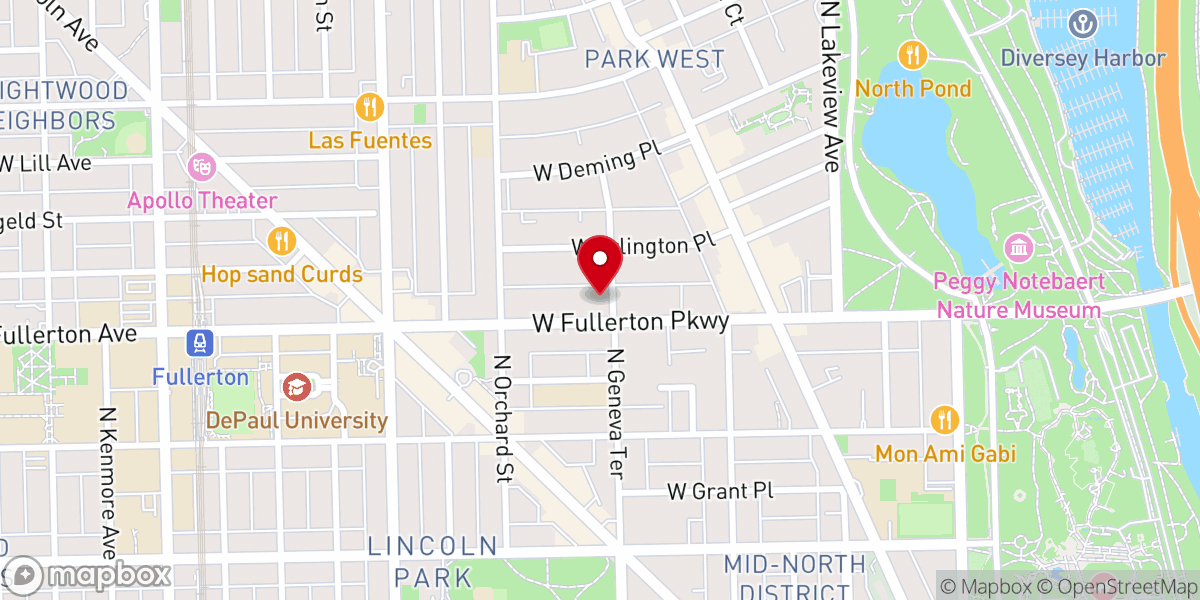 Map showing location of Lincoln Park Presbyterian Church
