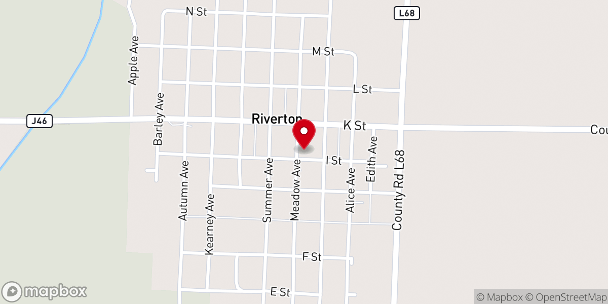 Map showing location of Riverton Christian Community Church