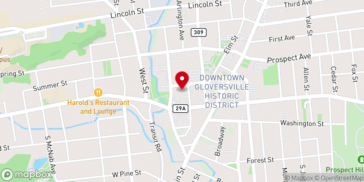 Map showing location of Senior Citizen Services Center