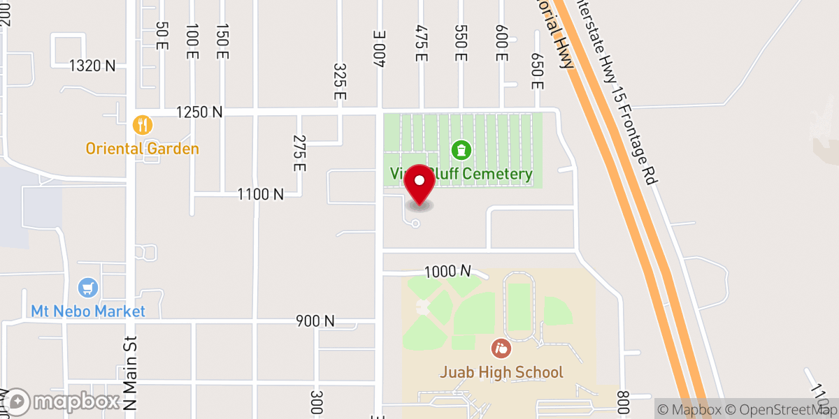 Map showing location of Mission at Nephi Nursing and Rehabilitation