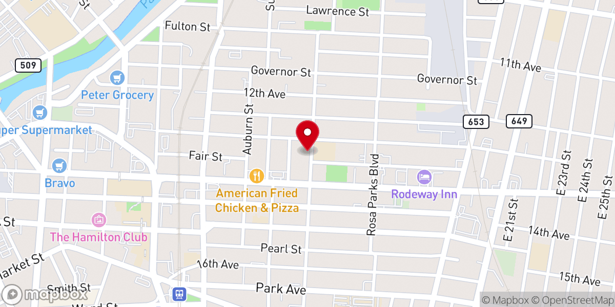 Map showing location of St Luke Baptist Church Resource Center