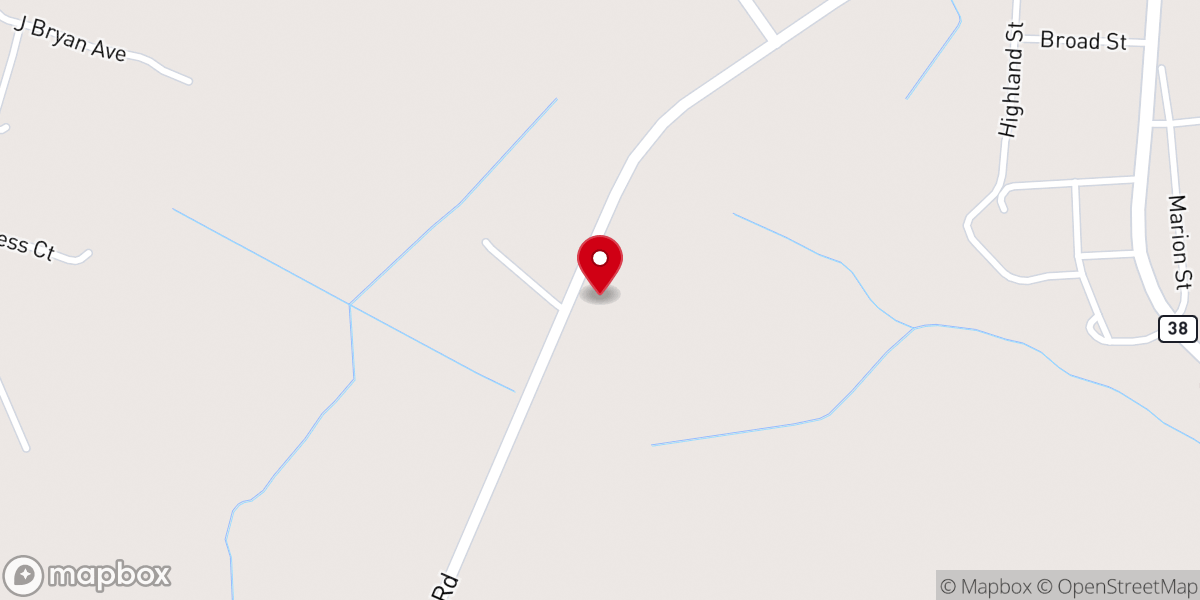 Map showing location of Sardis Church