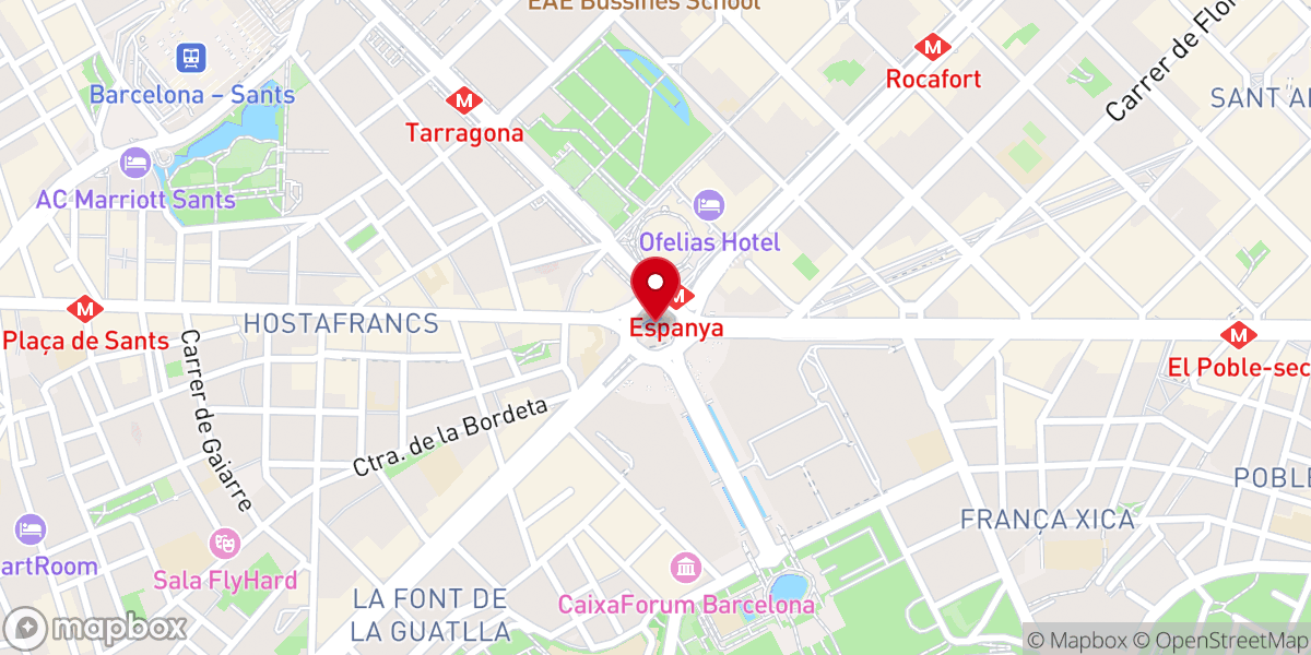 Map showing location of Rambla