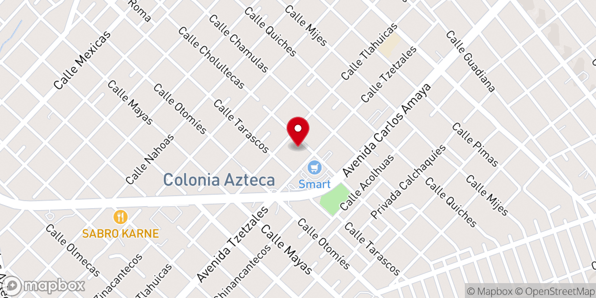 Map showing location of Templo Evangélico Eben Ezer
