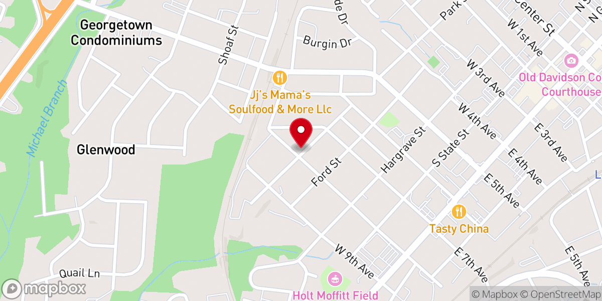Map showing location of Heavenly Sunlight Baptist Church