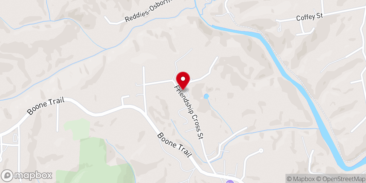 Map showing location of Friendship Church of The Brethren