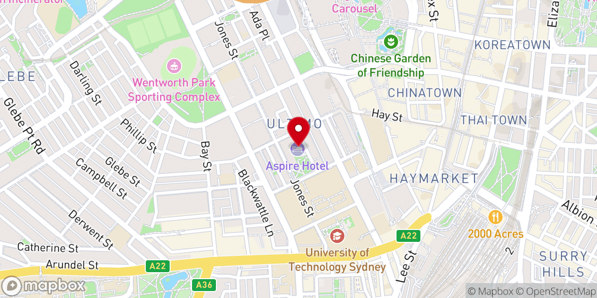 Map showing location of Hope Sydney Christian Church