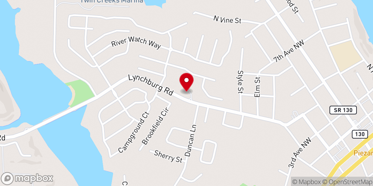 Map showing location of Magnolia Hill Manor