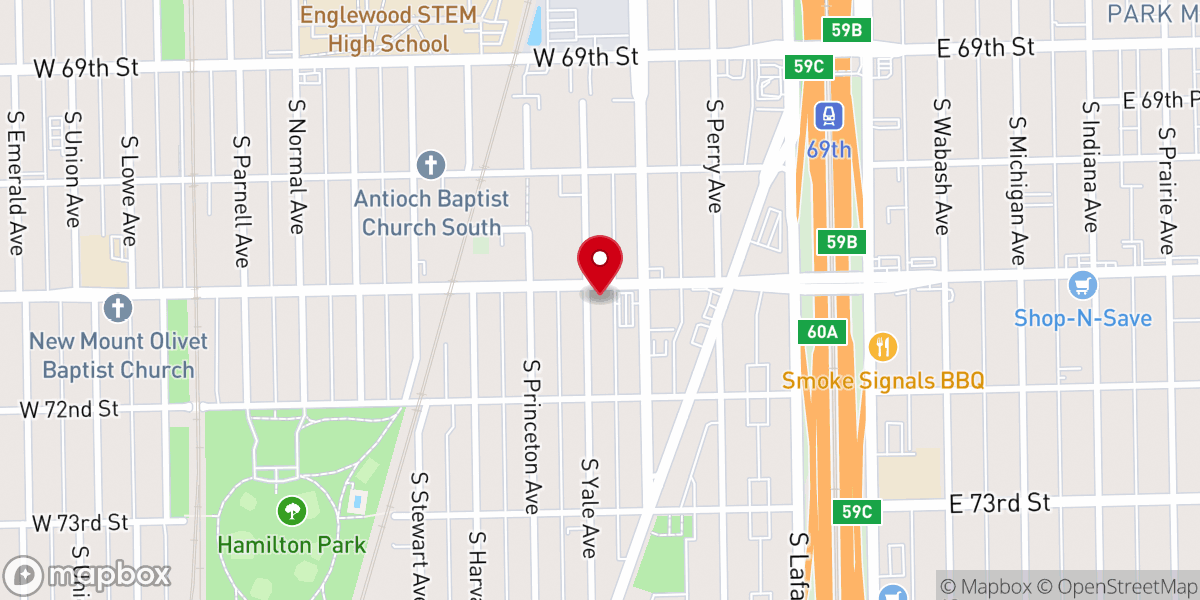 Map showing location of Greater Salem Missionary Baptist Church