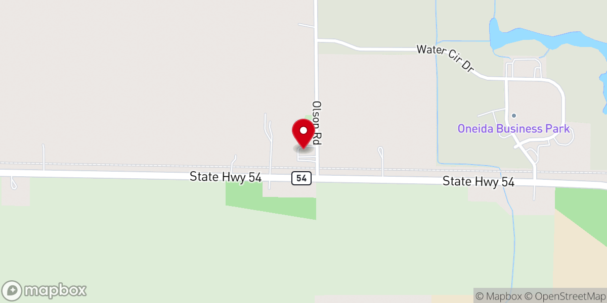 Map showing location of Assembly of God Church