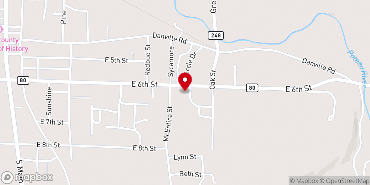 Map showing location of Waldron Pentecostal Church of God