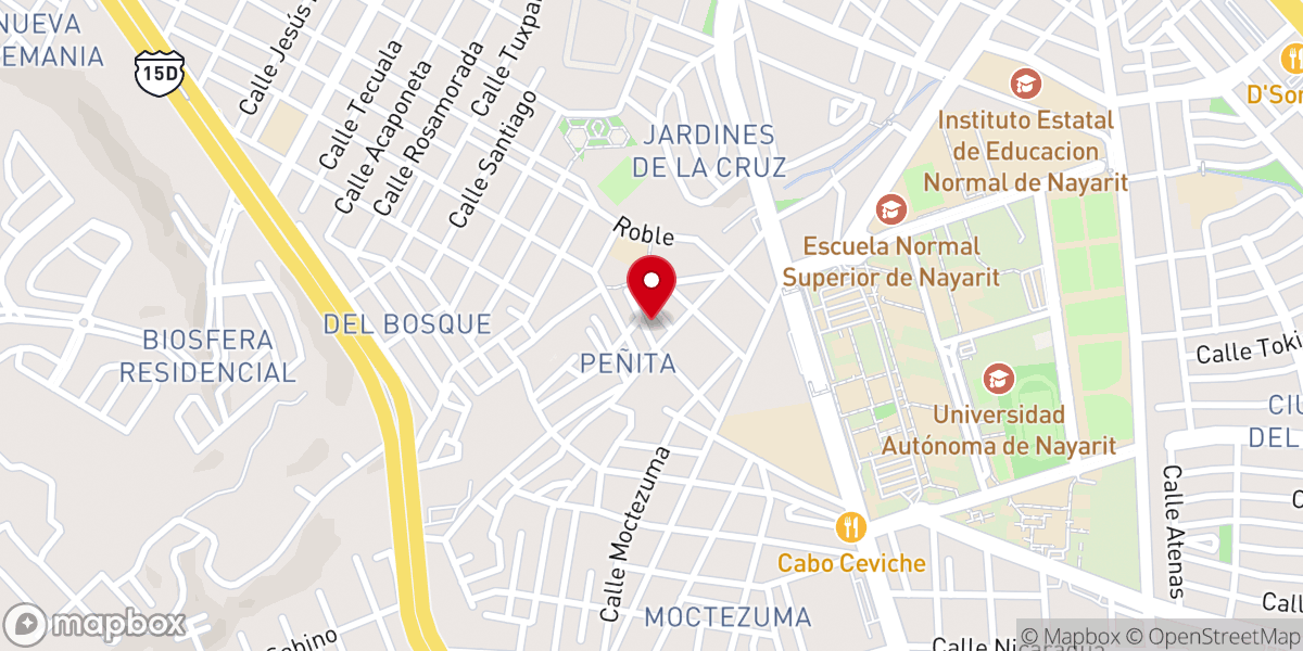 Map showing location of Capilla del Perpetuo Socorro