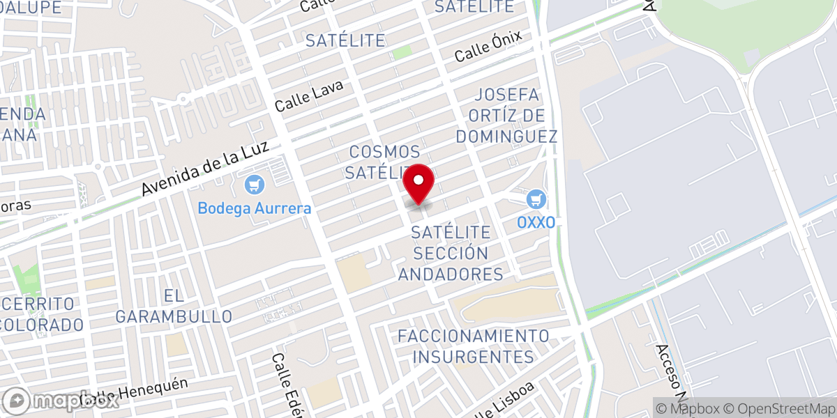 Map showing location of Parroquia de Nuestra Señora de La Paz