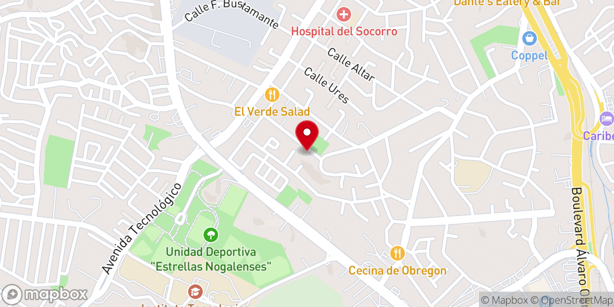 Map showing location of La Divina Providencia Iglesia Católica