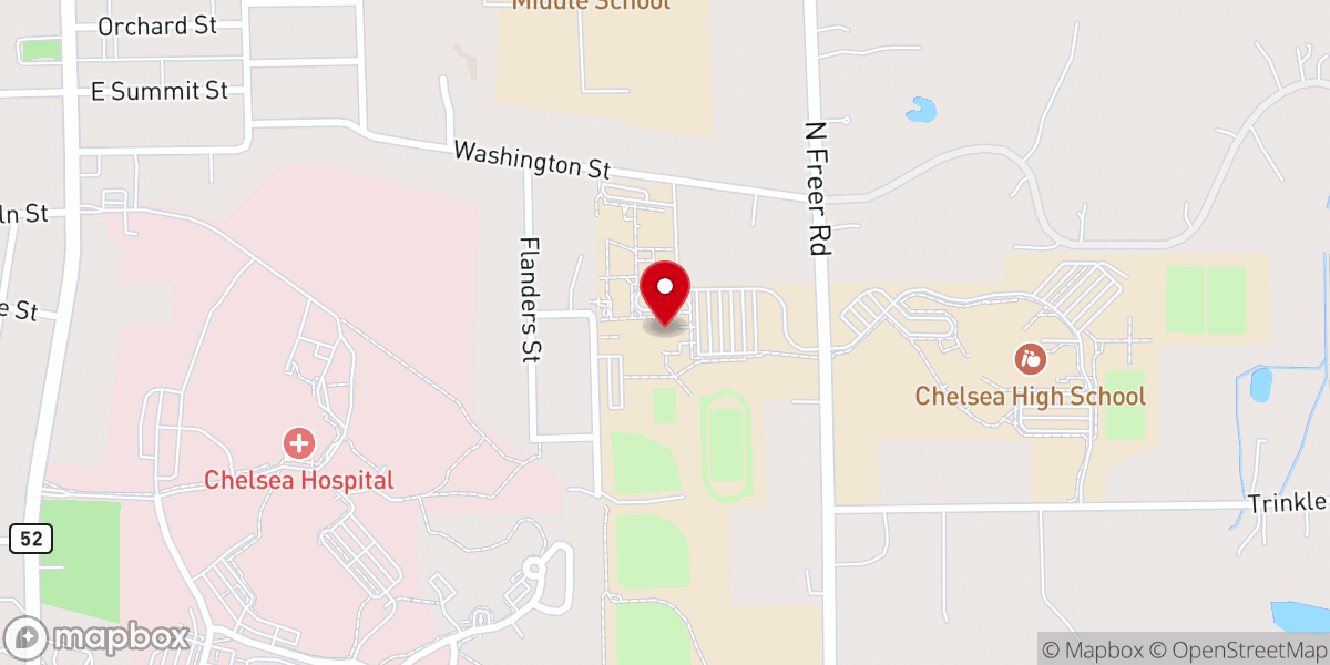 Map showing location of Chelsea Senior Center