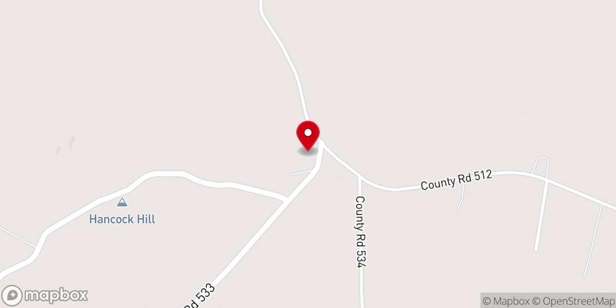 Map showing location of Alcorn Missionary Baptist Church