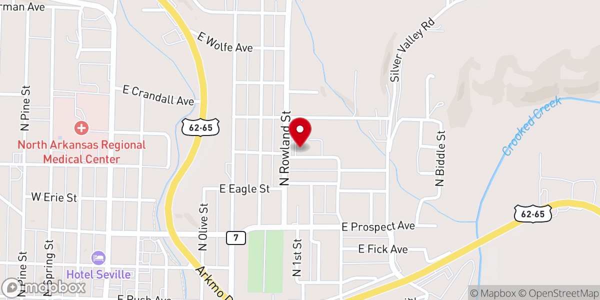 Map showing location of Eagle Heights Baptist Church