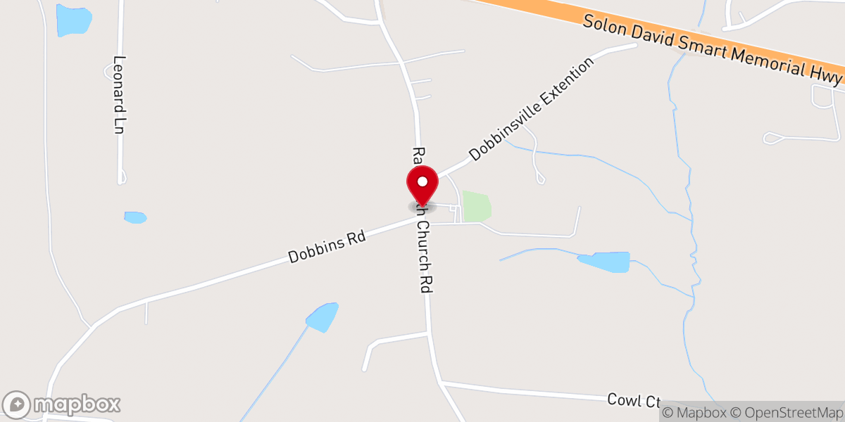 Map showing location of Race Path Baptist Church