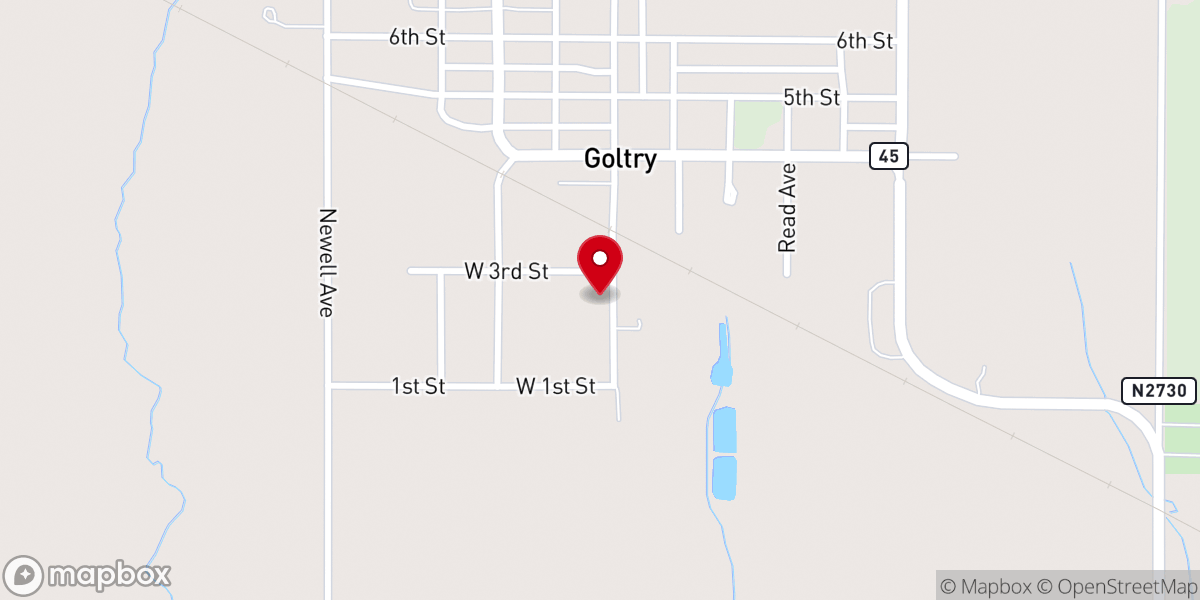 Map showing location of Zoar Church