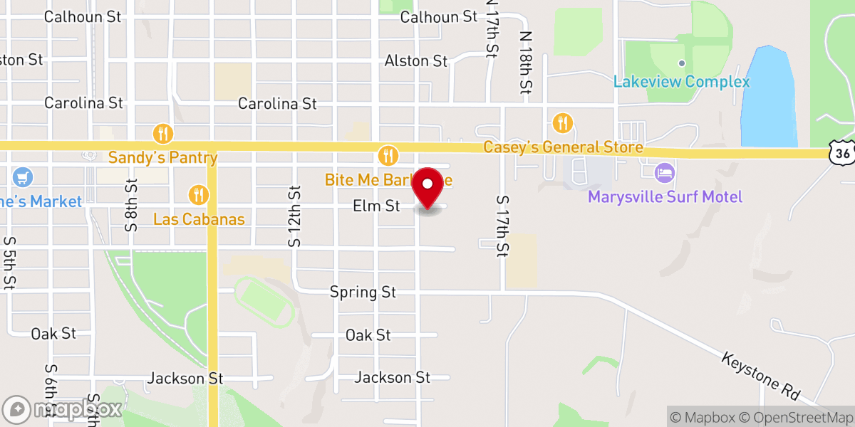 Map showing location of Church of Christ