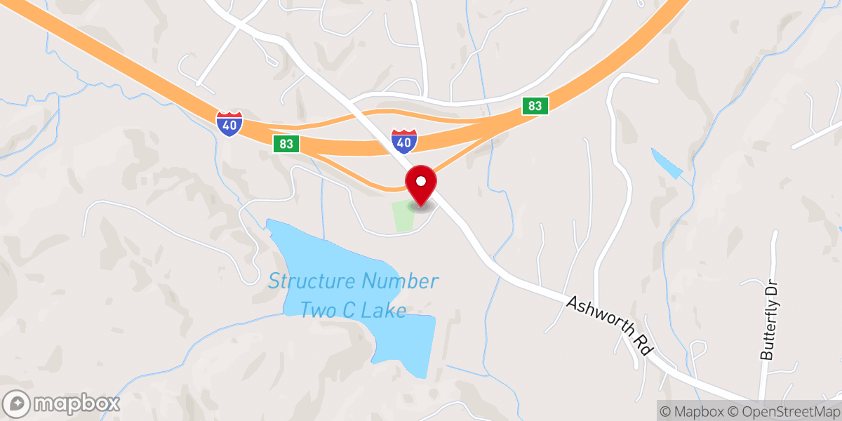 Map showing location of Ridgeway Church