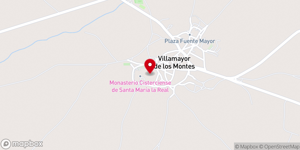 Map showing location of Monasterio Cisterciense