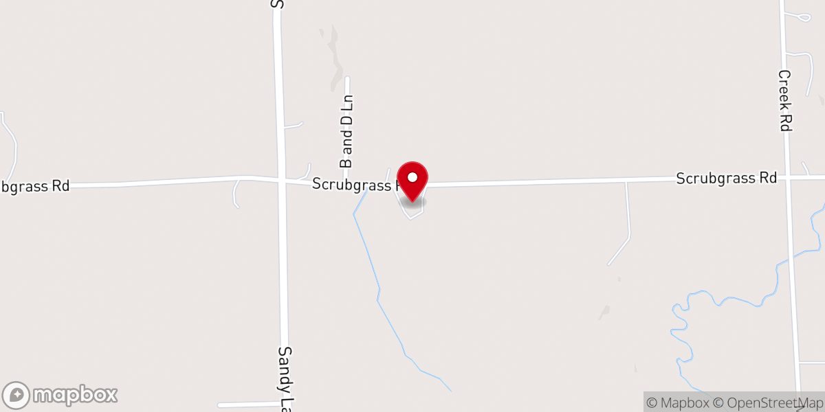 Map showing location of Ebenezer Presbyterian Church