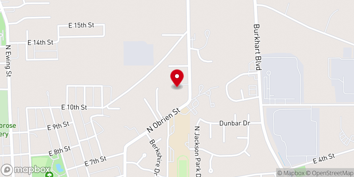 Map showing location of Seymour Community Church