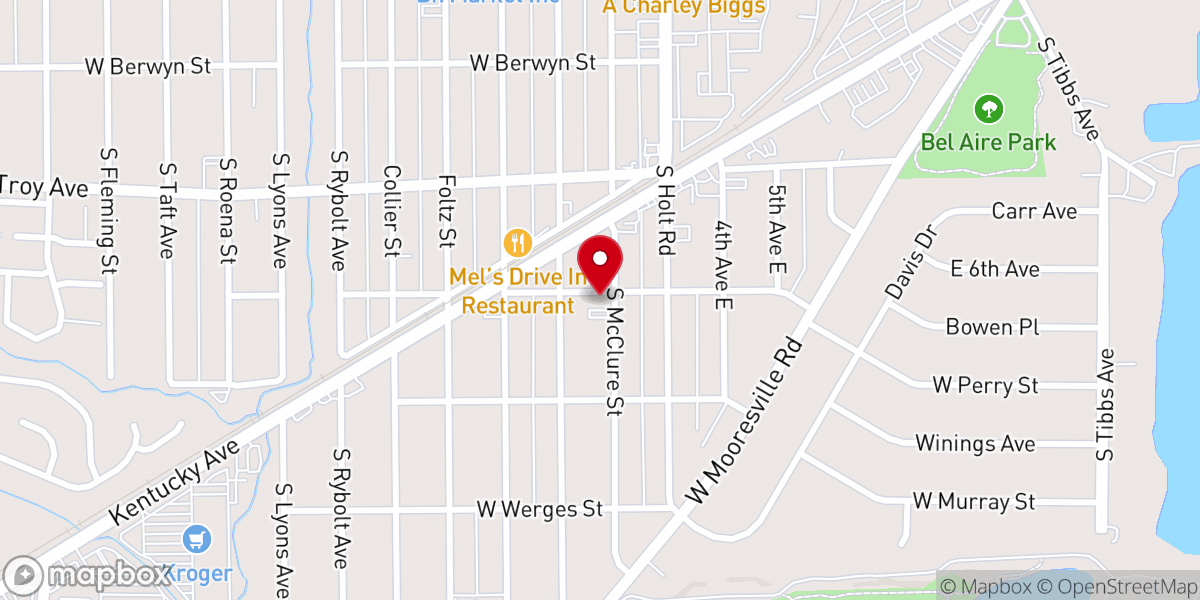 Map showing location of Unity Missionary Baptist Church