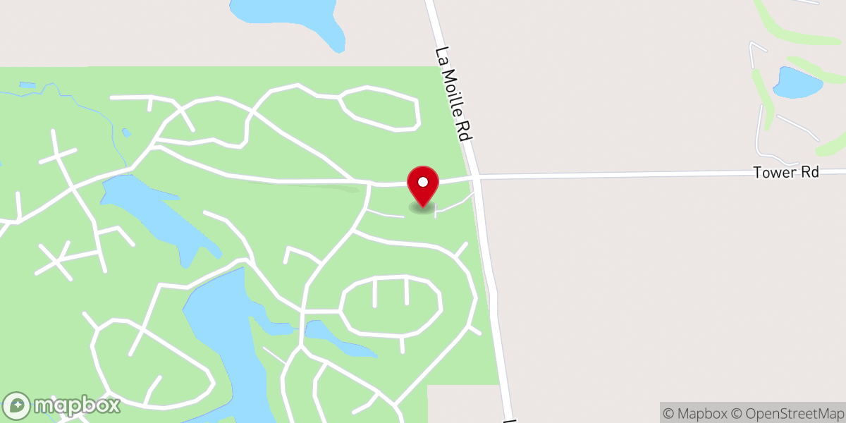 Map showing location of Woodhaven Lakes