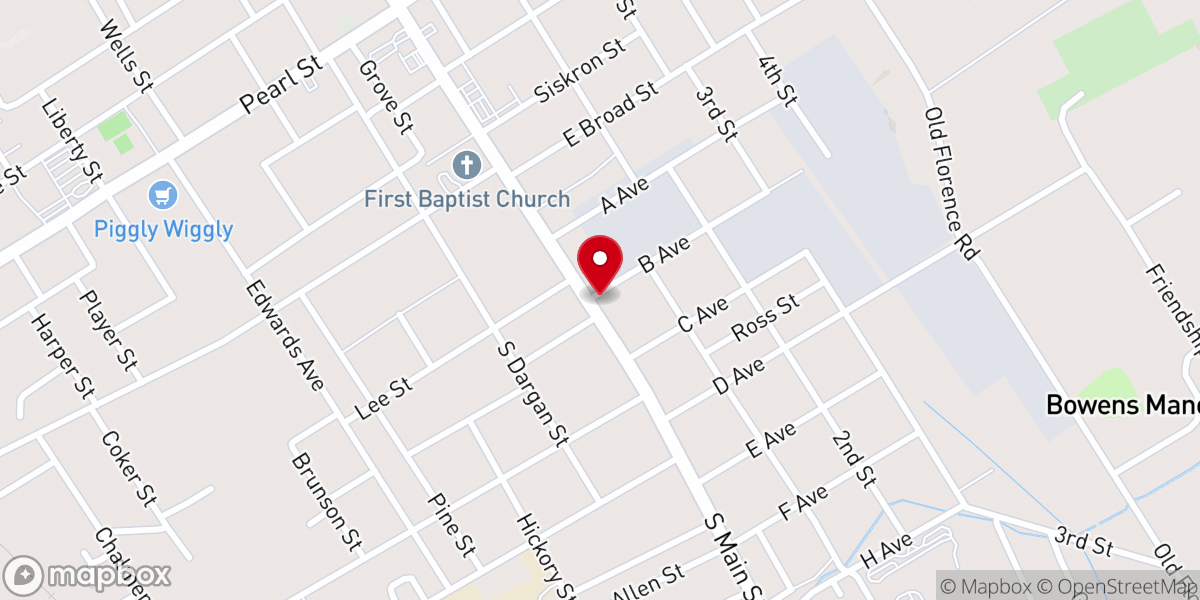 Map showing location of Macedonia Church