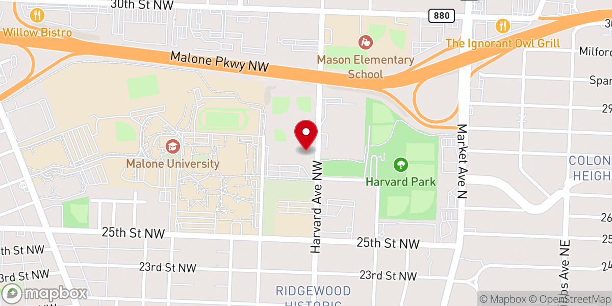 Map showing location of Deliverance Christian Church Of Stark County Ohio