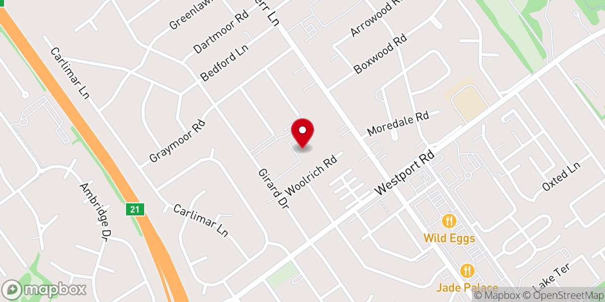 Map showing location of St. Albert Parish Life Center