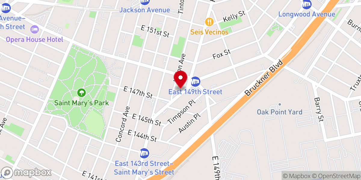 Map showing location of The New York Foundling Bronx Community Services