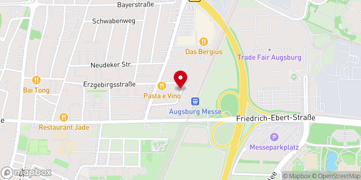 Map showing location of ICF Augsburg