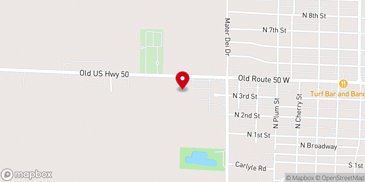 Map showing location of Breese Community Church