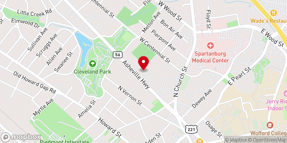 Map showing location of Cleveland Park Bible Church
