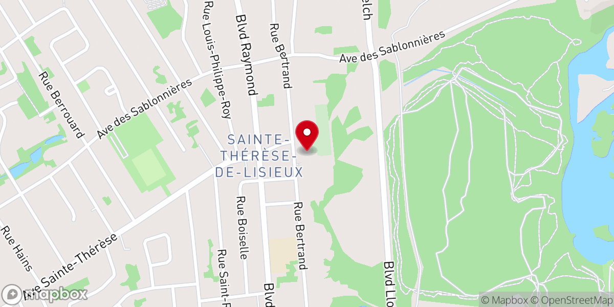 Map showing location of St. Thérèsa of Lisieux Presbytery