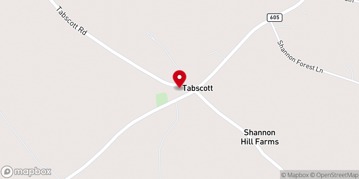 Map showing location of Mount Gilead Baptist Church