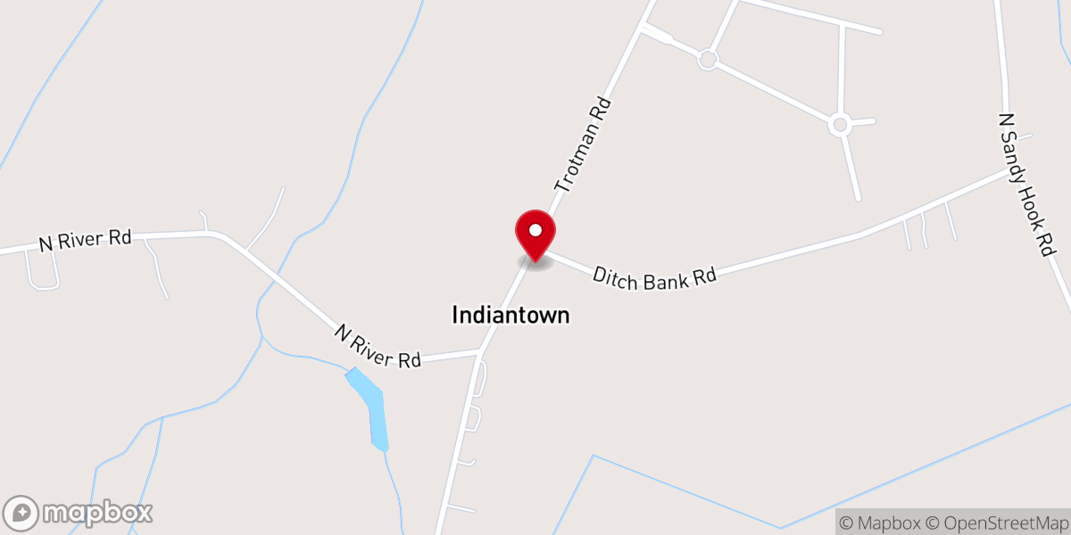 Map showing location of Parksville AME Zion Church