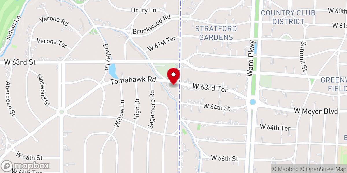 Map showing location of First Lutheran Church