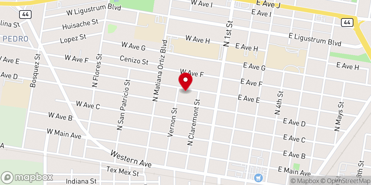 Map showing location of Iglesia Metodista Unida El Redentor