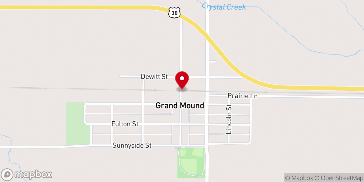 Map showing location of Grand Mound